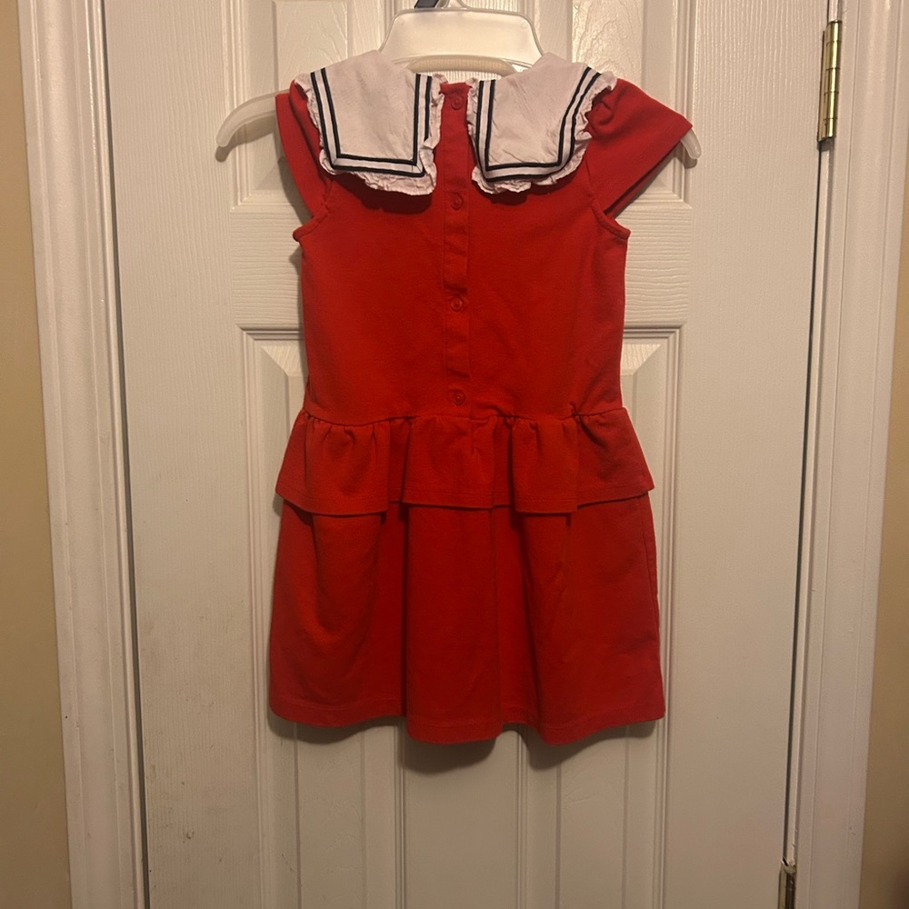Girls👧🏻Janie & Jack Sailor Collar Ponte Dress👗Sz 5 - Picture 7 of 8